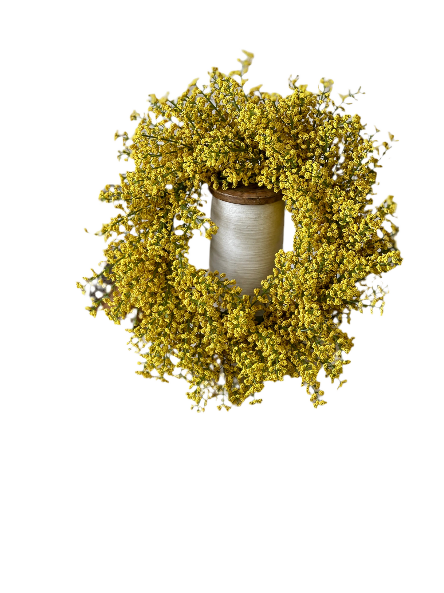 WHOLESALE Astilbe Yellow Candle Ring 12 Inch Diameter 6 1/2 Inch Center