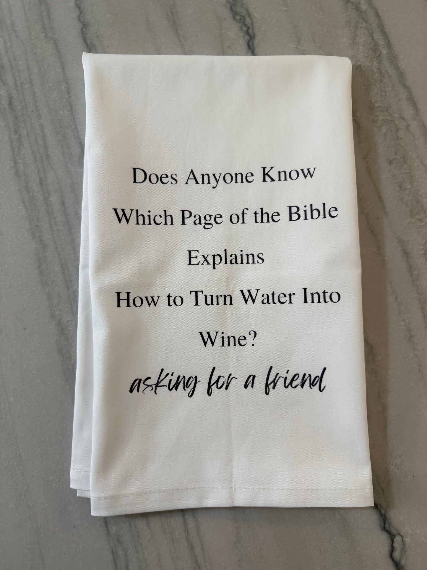 Does Anyone Know Which Page Of the Bible Tea Towel