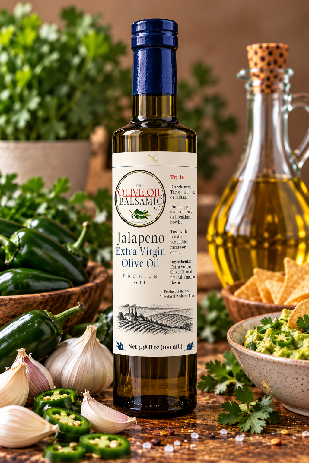 Jalapeno Extra Virgin Olive Oil 100 ml/3.38 oz