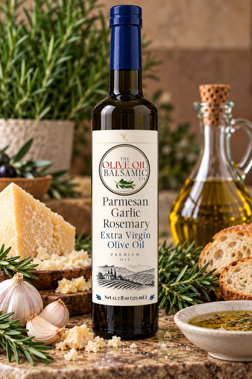 Parmesan Garlic Rosemary Extra Virgin Olive Oil 375 ml/12.68 oz