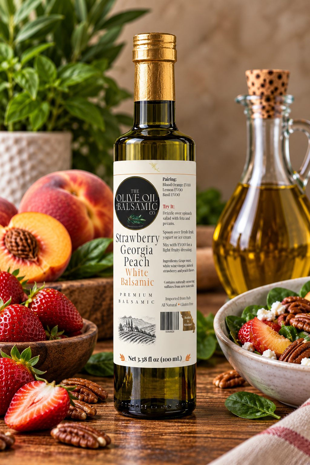 Strawberry & Georgia Peach White Balsamic 100 ml/3.38 oz