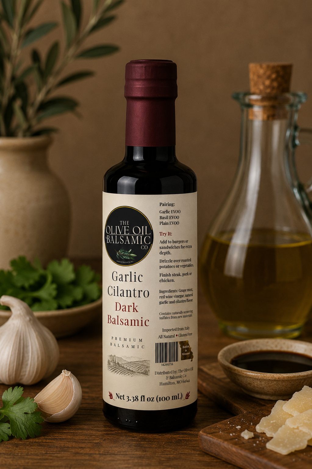 Garlic Cilantro Dark Balsamic 100 ml/3.38 oz