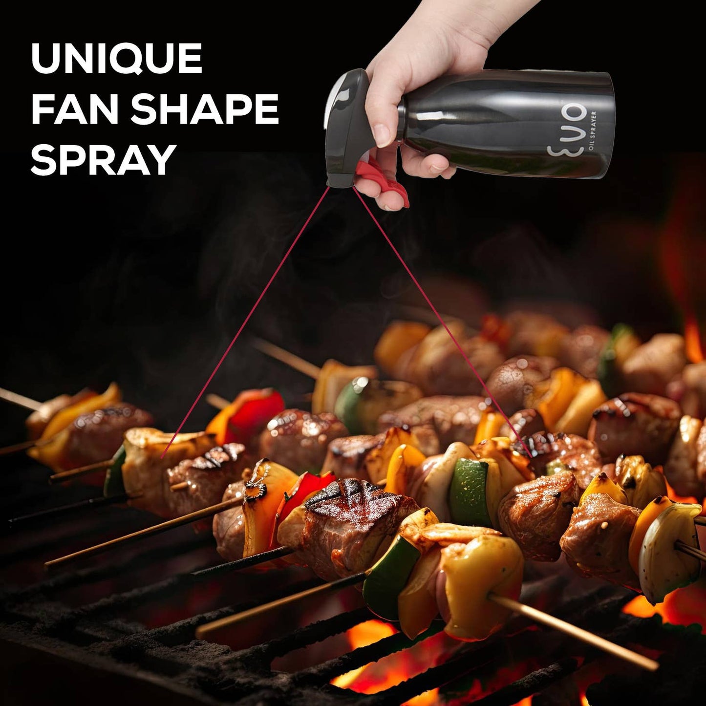 Red Evoo Stainless Steel Sprayer 16oz