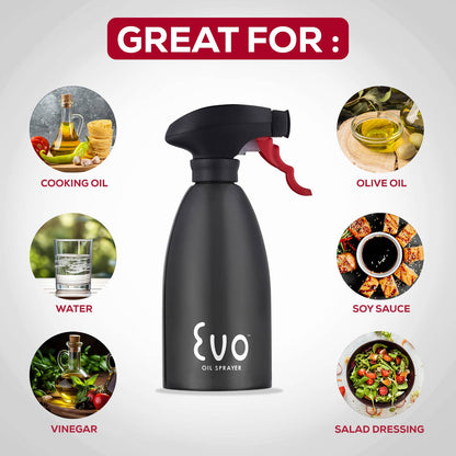 Red Evoo Stainless Steel Sprayer 16oz
