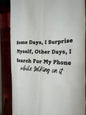 While Talking On The Phone - Tea Towel