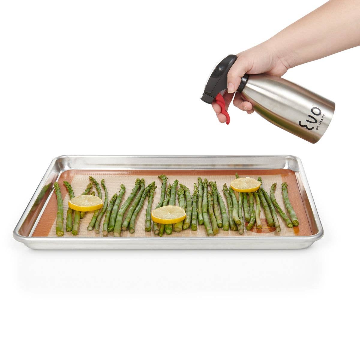 Red Evoo Stainless Steel Sprayer 16oz