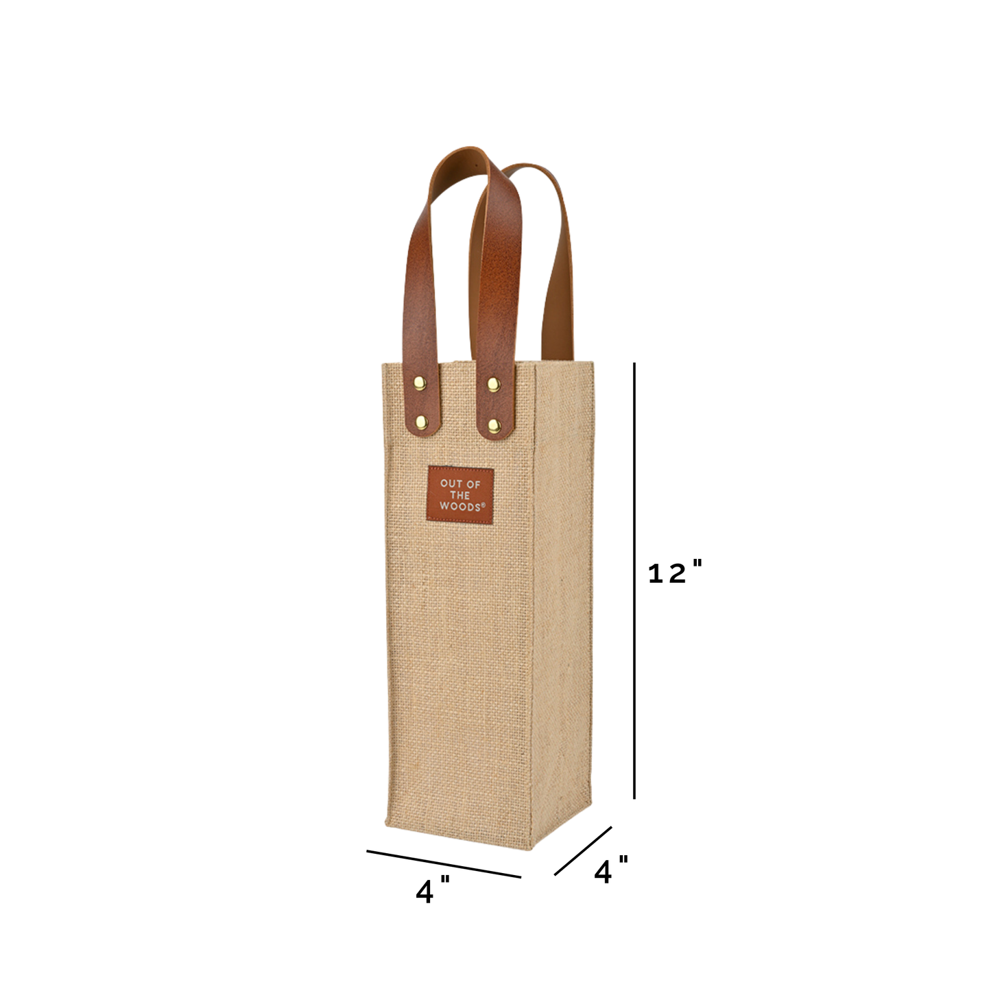 Jute & Faux Leather Gift Bag