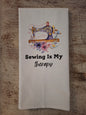 Sewing Is My Therapy Tea Towel