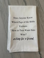 Does Anyone Know Which Page Of the Bible Tea Towel
