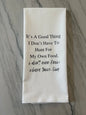 Hunt For My Own Food Tea Towel
