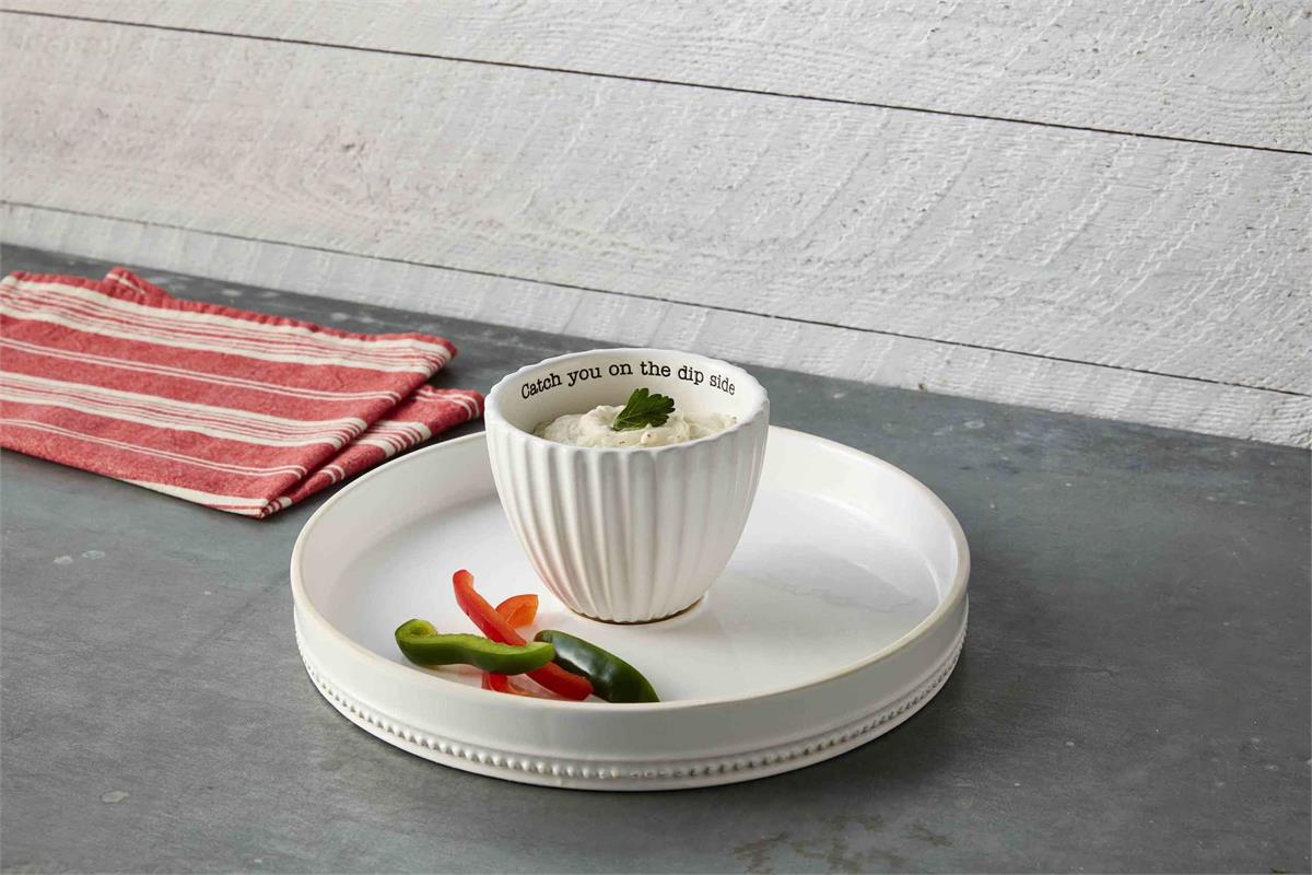 Mud Pie Reversible Pedestal Chip & Dip
