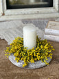 WHOLESALE Yellow Berries Candle Ring 10 Inch