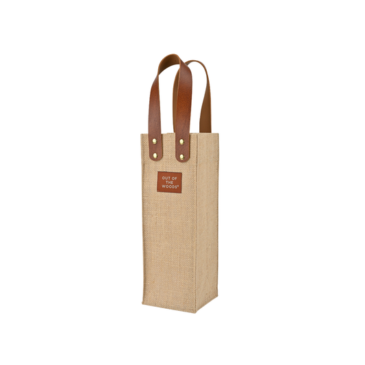 Jute & Faux Leather Gift Bag